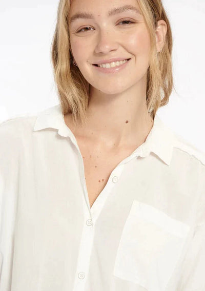 Splendid Paige L/S Button Up Shirt - White