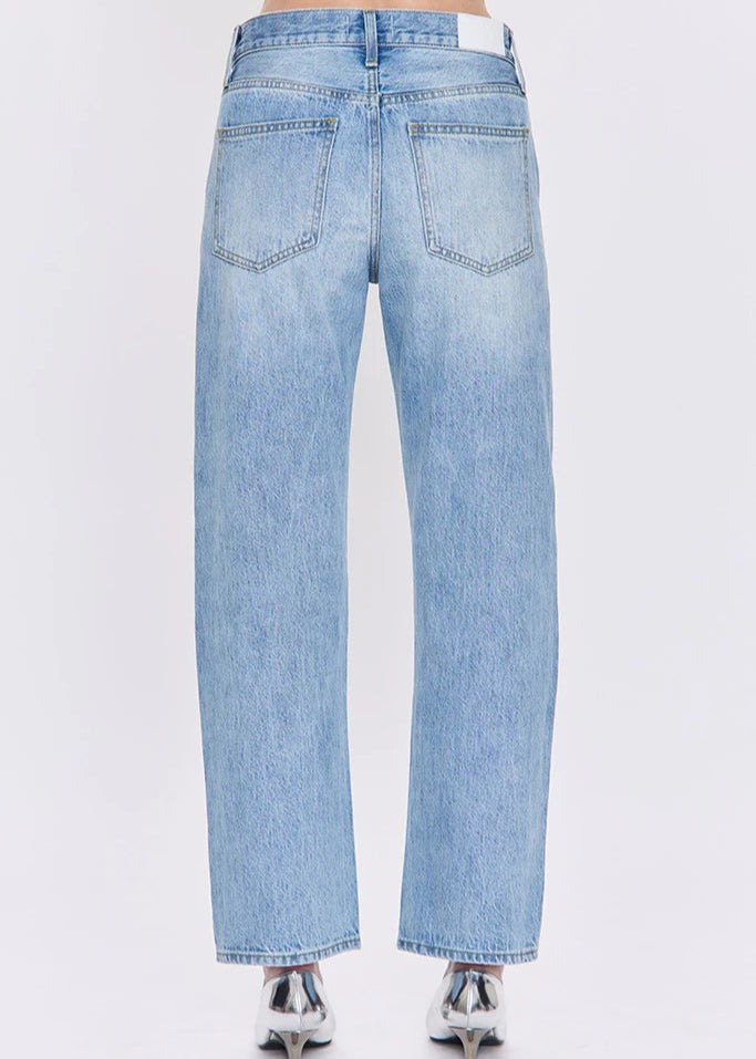 Pistola Lexi Mid Rise Bowed Straight w/ Studded Silver Pant Aries
