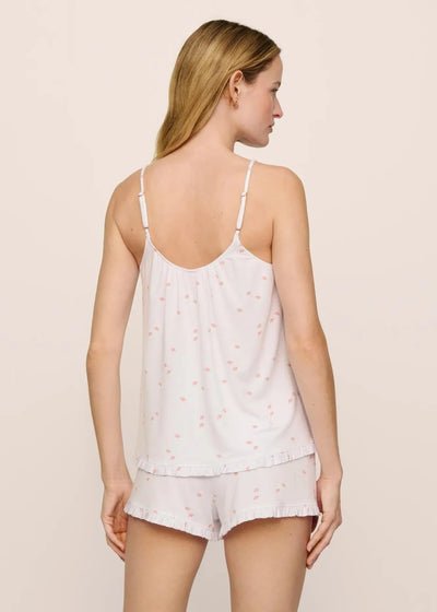 Eberjey Gisele Printed Cami & Shortie Short Set Summer Daisy White