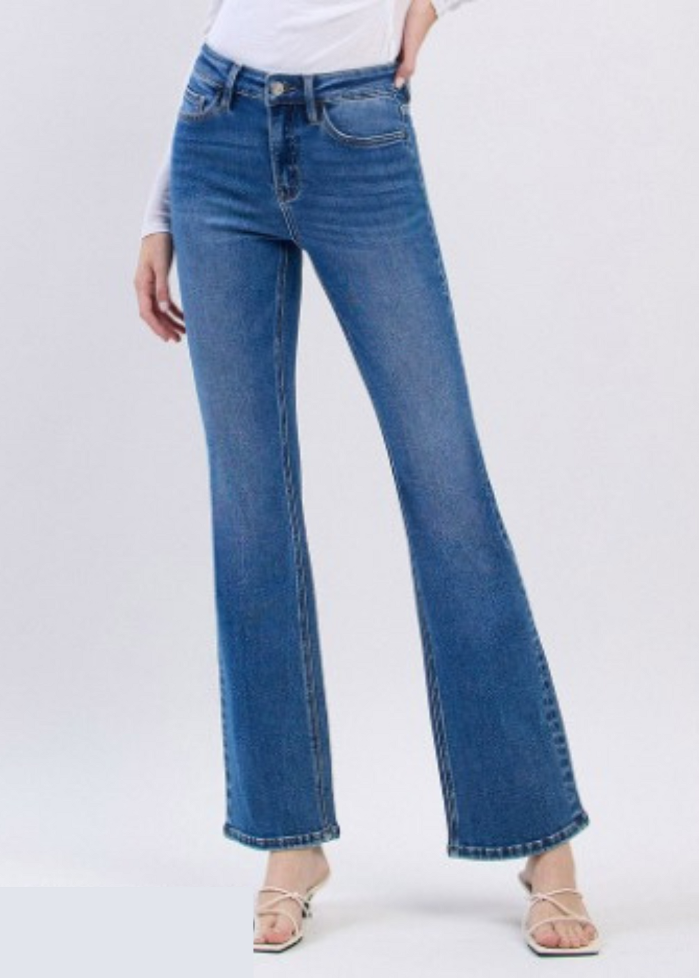 The Pink Door High Rise Bootcut Denim