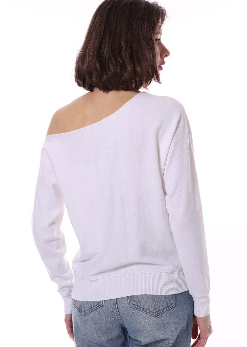 Minnie Rose Cotton Off The Shoulder White