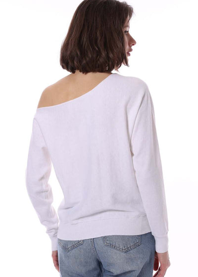 Minnie Rose Cotton Off The Shoulder White