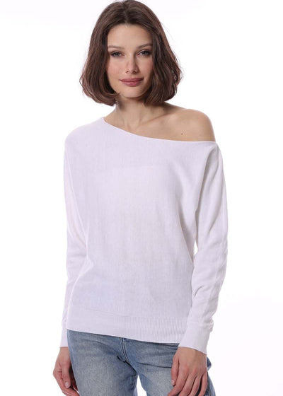 Minnie Rose Cotton Off The Shoulder White