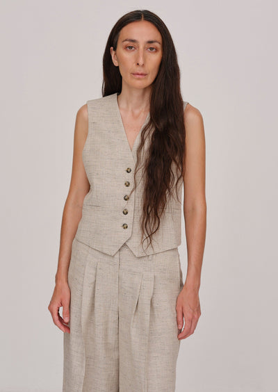 HERSKIND Mister Vest - Speckled Sand