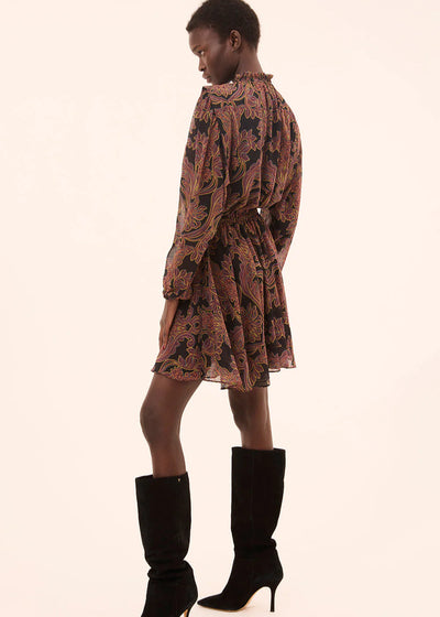 Misa Lilly Dress Studded Flora Chiffon
