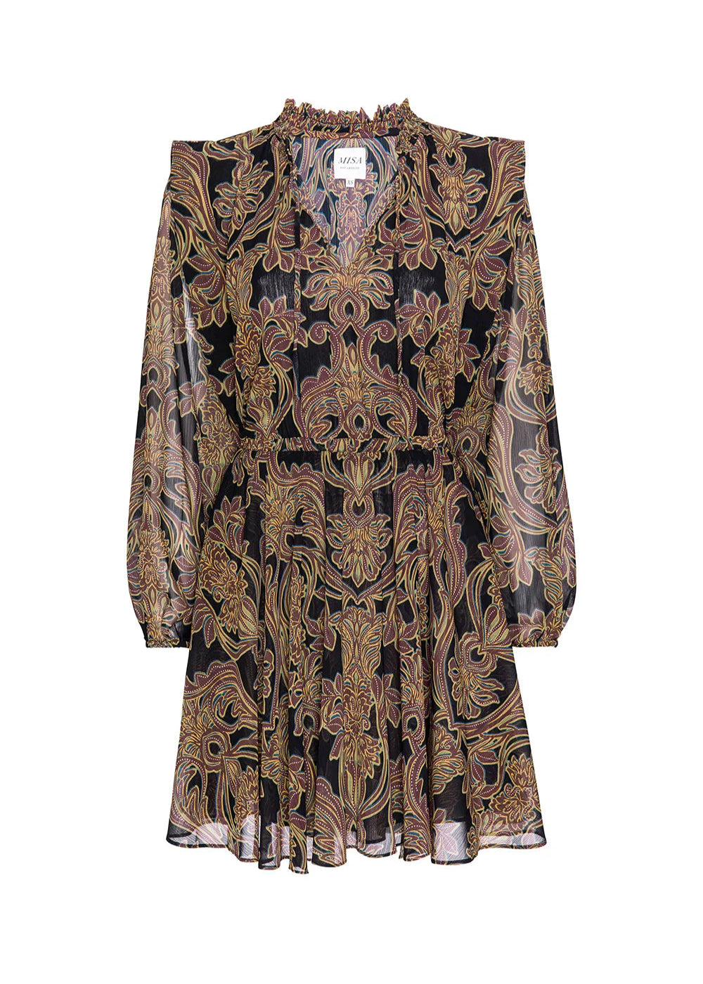 Misa Lilly Dress Studded Flora Chiffon