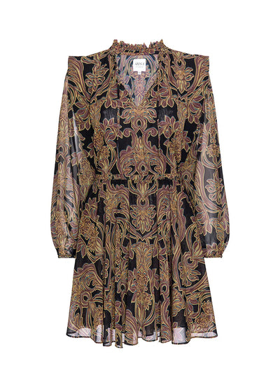 Misa Lilly Dress Studded Flora Chiffon