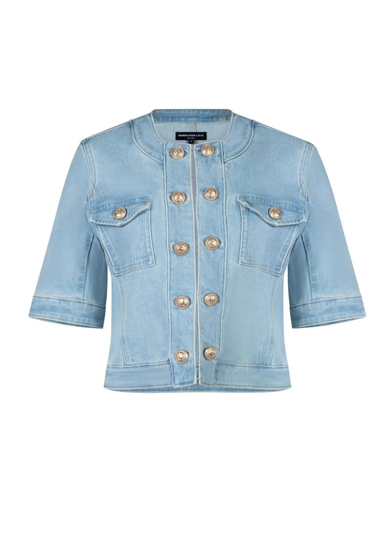 Generation Love Devika Denim Jacket Sky Blue