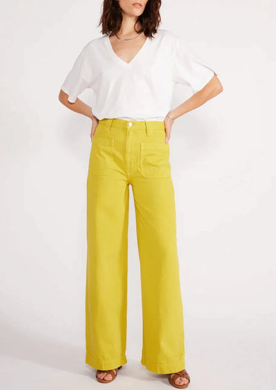 Etica Denim Devon Wide Leg Pants - Antique Moss