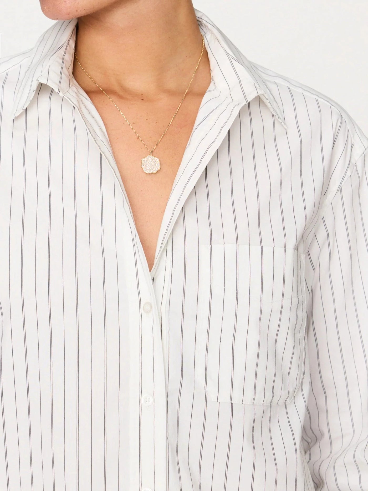 Brochu Walker Everyday Striped Shirt - White 