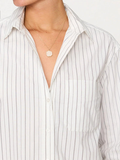 Brochu Walker Everyday Striped Shirt - White 