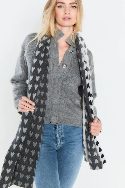 Lisa Todd Love Lines Scarf - Black/Silver