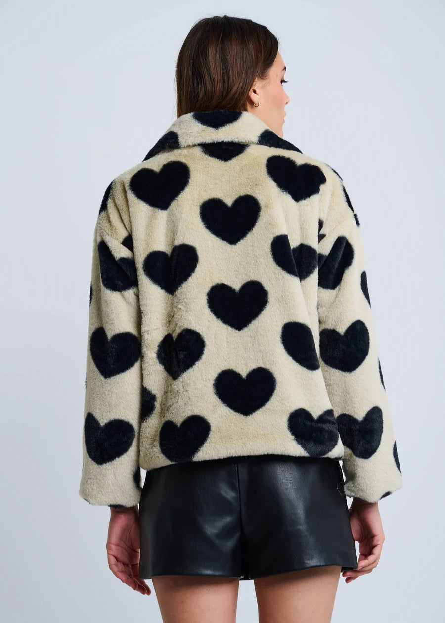 Lisa Todd Love Shag Jacket Cream/Black