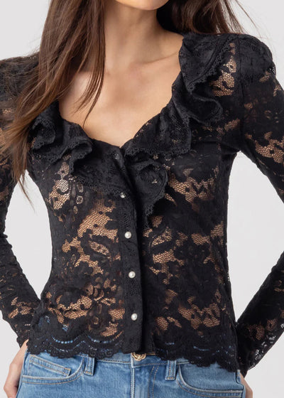 Generation Love Corsa Lace Top Black