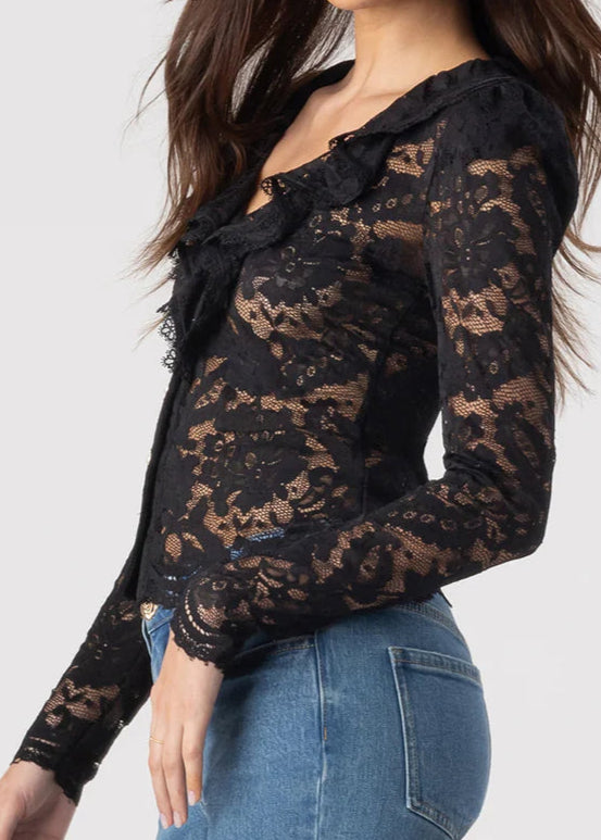 Generation Love Corsa Lace Top Black