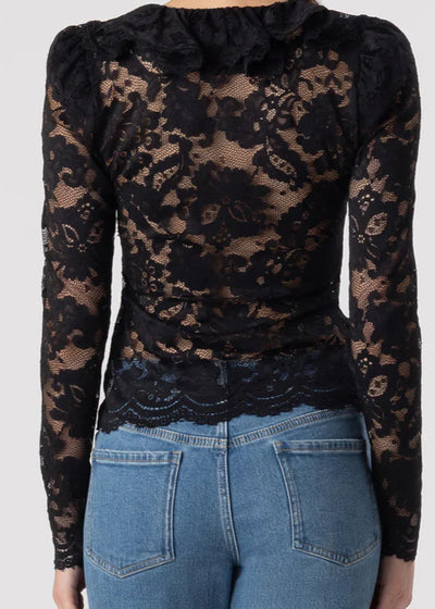Generation Love Corsa Lace Top Black