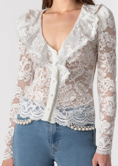 Generation Love Corsa Lace Top White