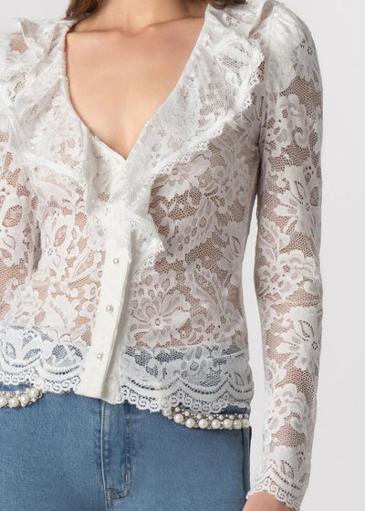 Generation Love Corsa Lace Top White