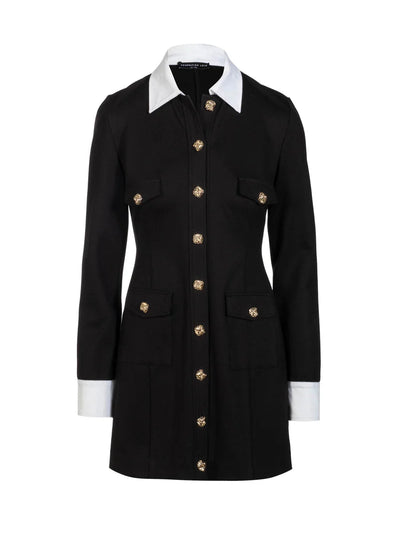 Generation Love Kendall Poplin Combo Ponte Dress Black