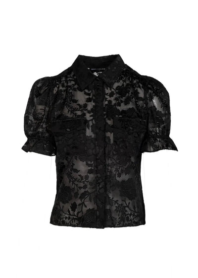 Generation Love Mina Burn-Out Shirt Black