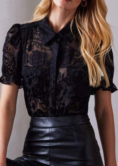 Generation Love Mina Burn-Out Shirt Black