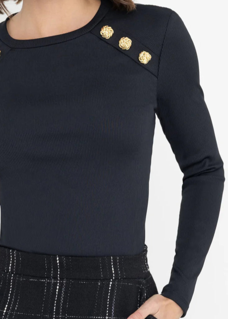 Generation Love Patton Rib Top Black