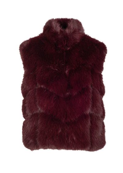 Generation Love Rosario Faux Fur Vest Cabernet