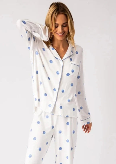 PJ Salvage Choose Happy L/S Top - Ivory