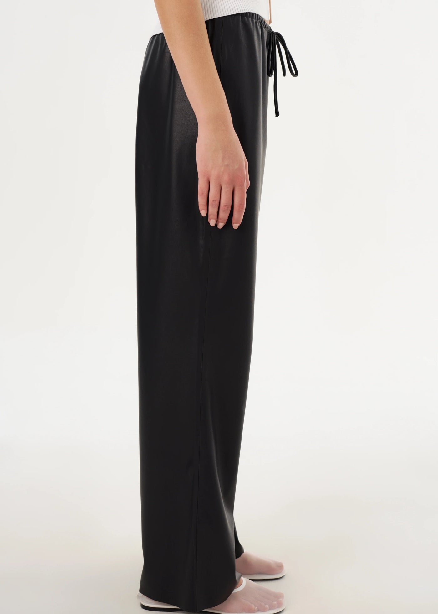 Lamarque Faith Faux-Leather Relaxed Pant Black