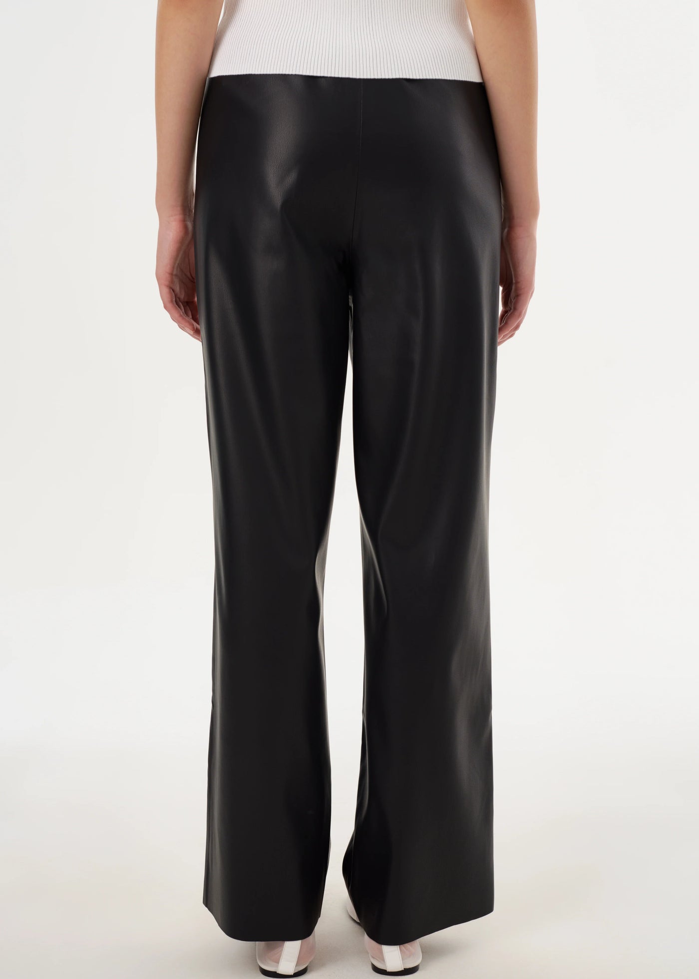 Lamarque Faith Faux-Leather Relaxed Pant Black