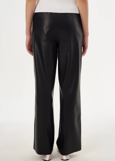Lamarque Faith Faux-Leather Relaxed Pant Black