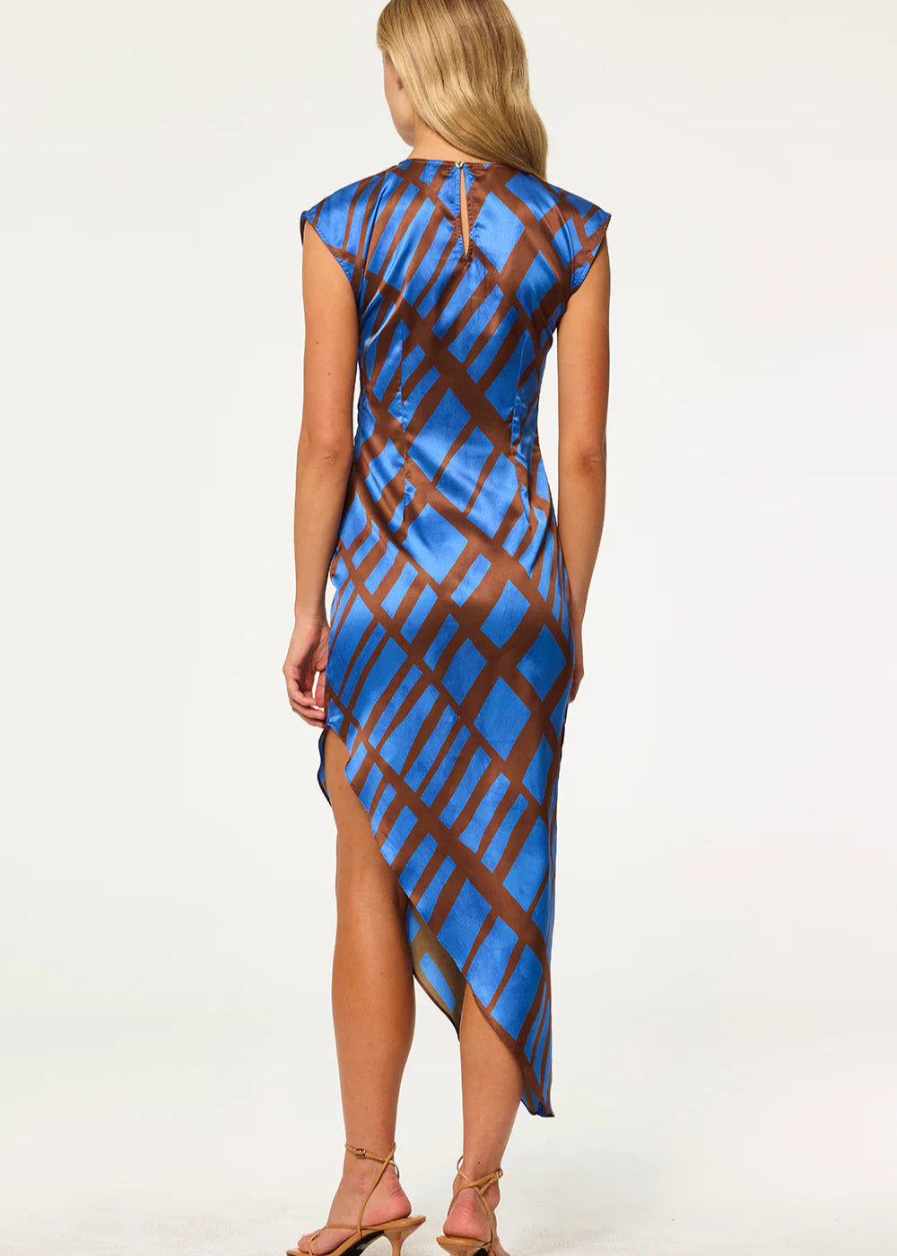 Misa Lydia Dress Blue/Brown Matrix