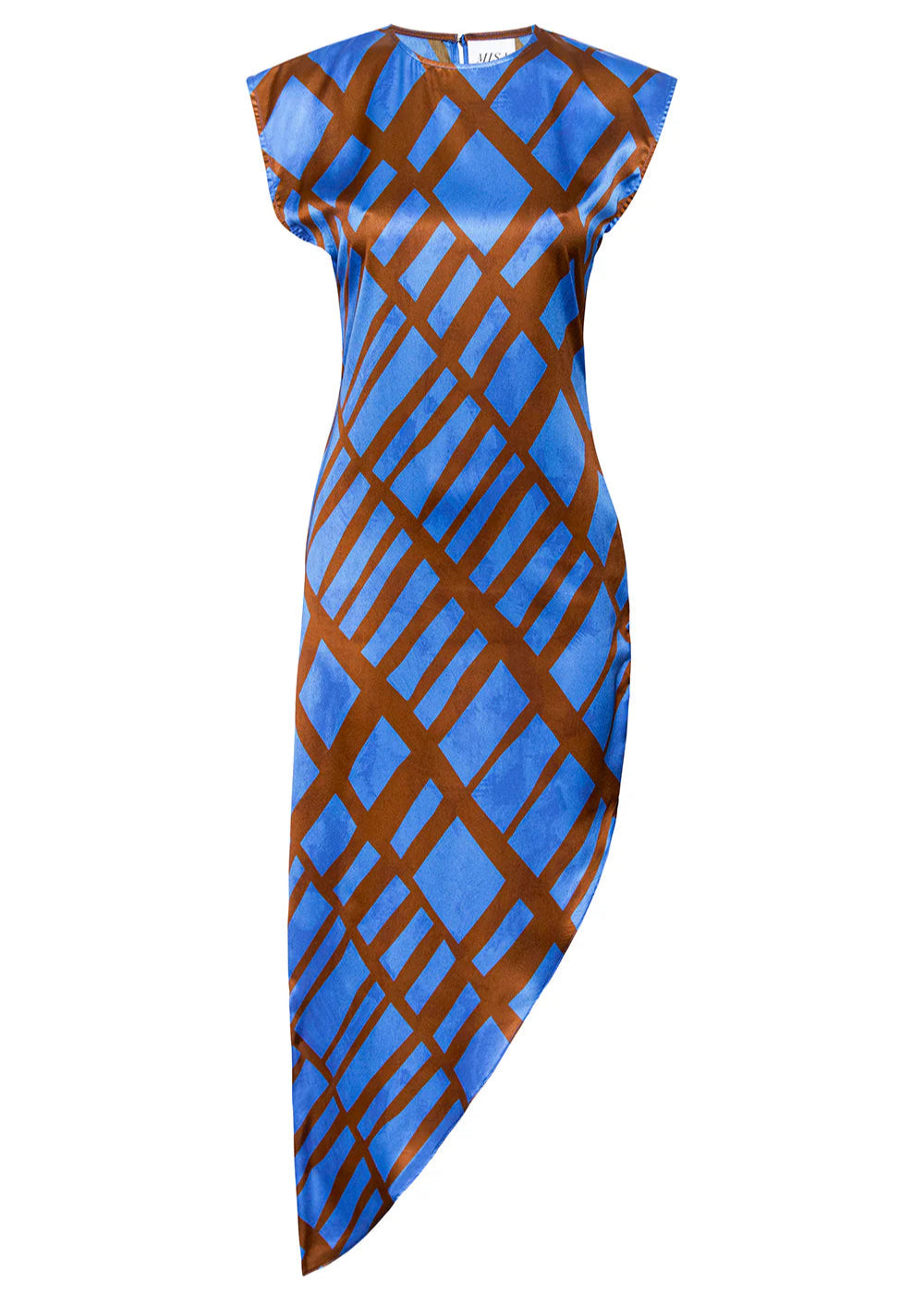 Misa Lydia Dress Blue/Brown Matrix