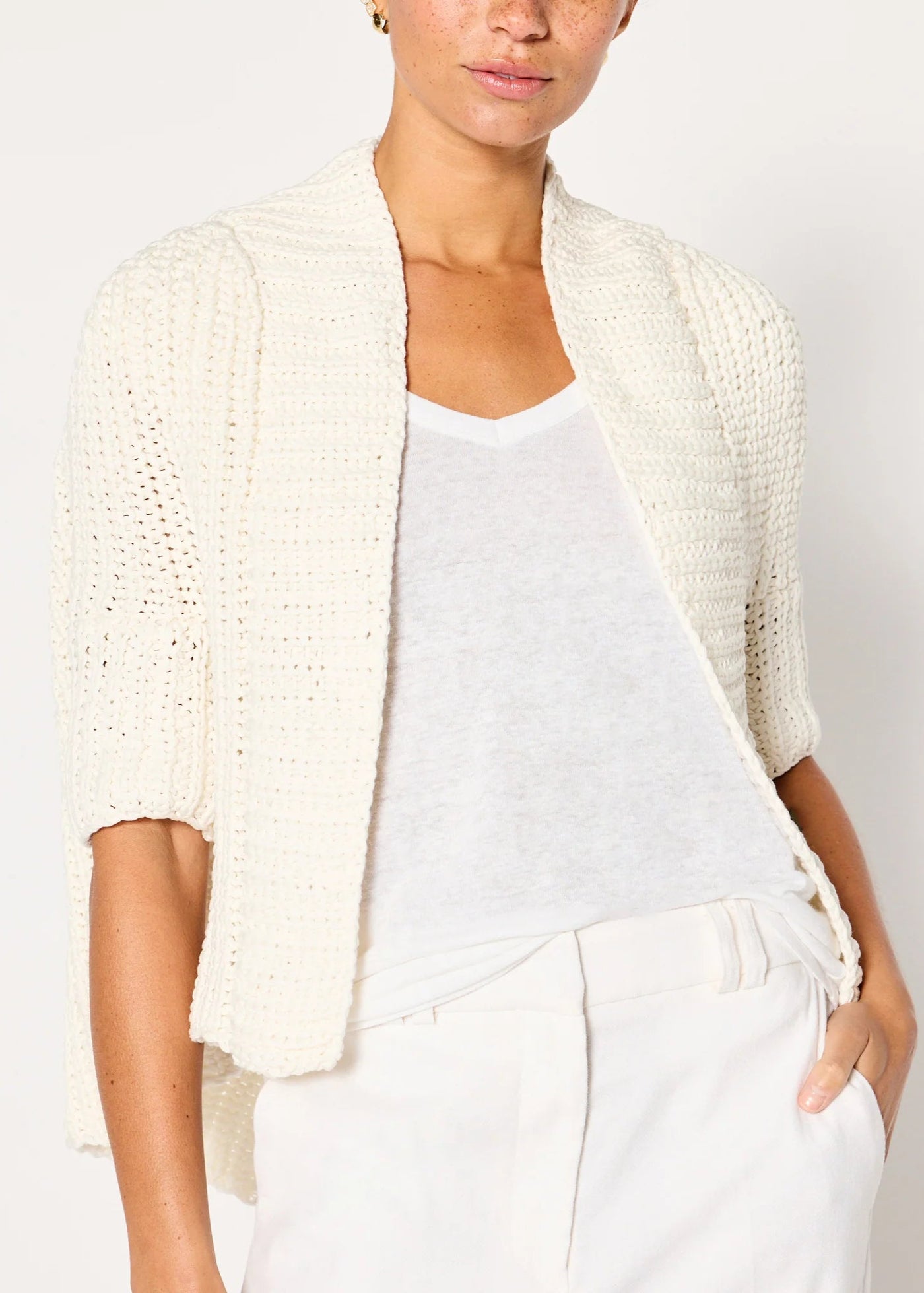 Brochu Walker Fida Cotton Shrug Natural