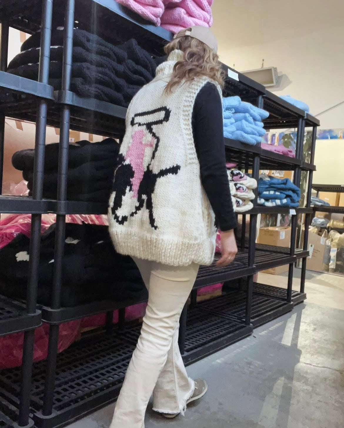 Gogo Cowboy Swing Wool Vest Snow