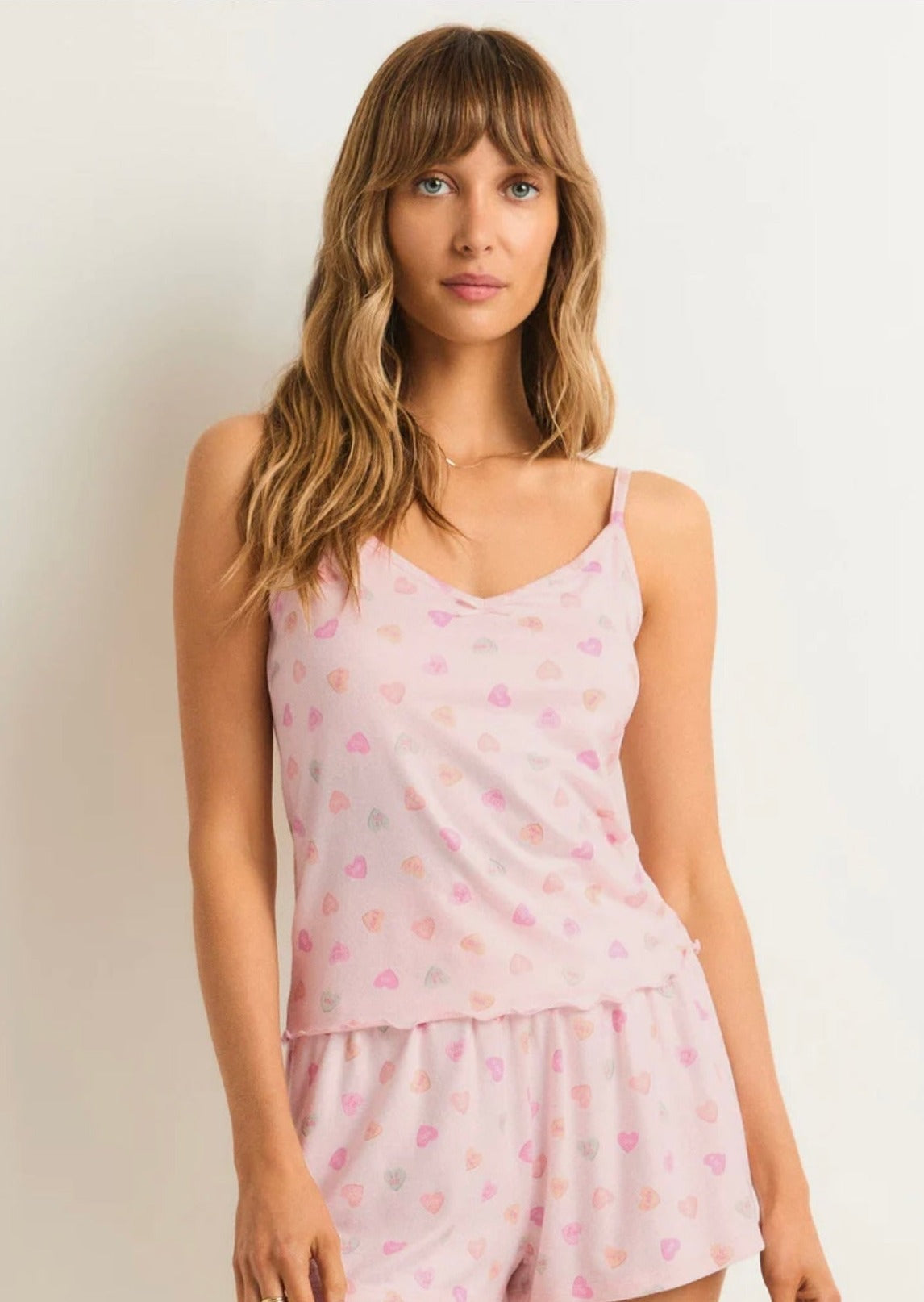 Z Supply Candy Hearts Cami - Whisper Pink
