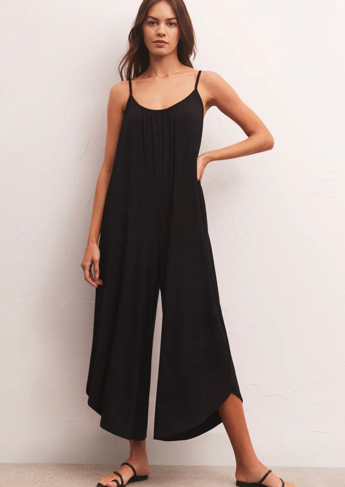 Z Supply The Flared Jumpsuit-black
