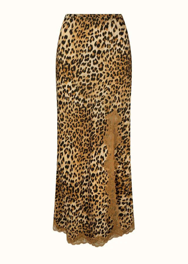 Spell Samantha Bias Skirt Vintage Leopard