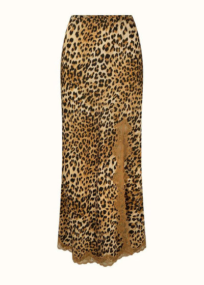 Spell Samantha Bias Skirt Vintage Leopard
