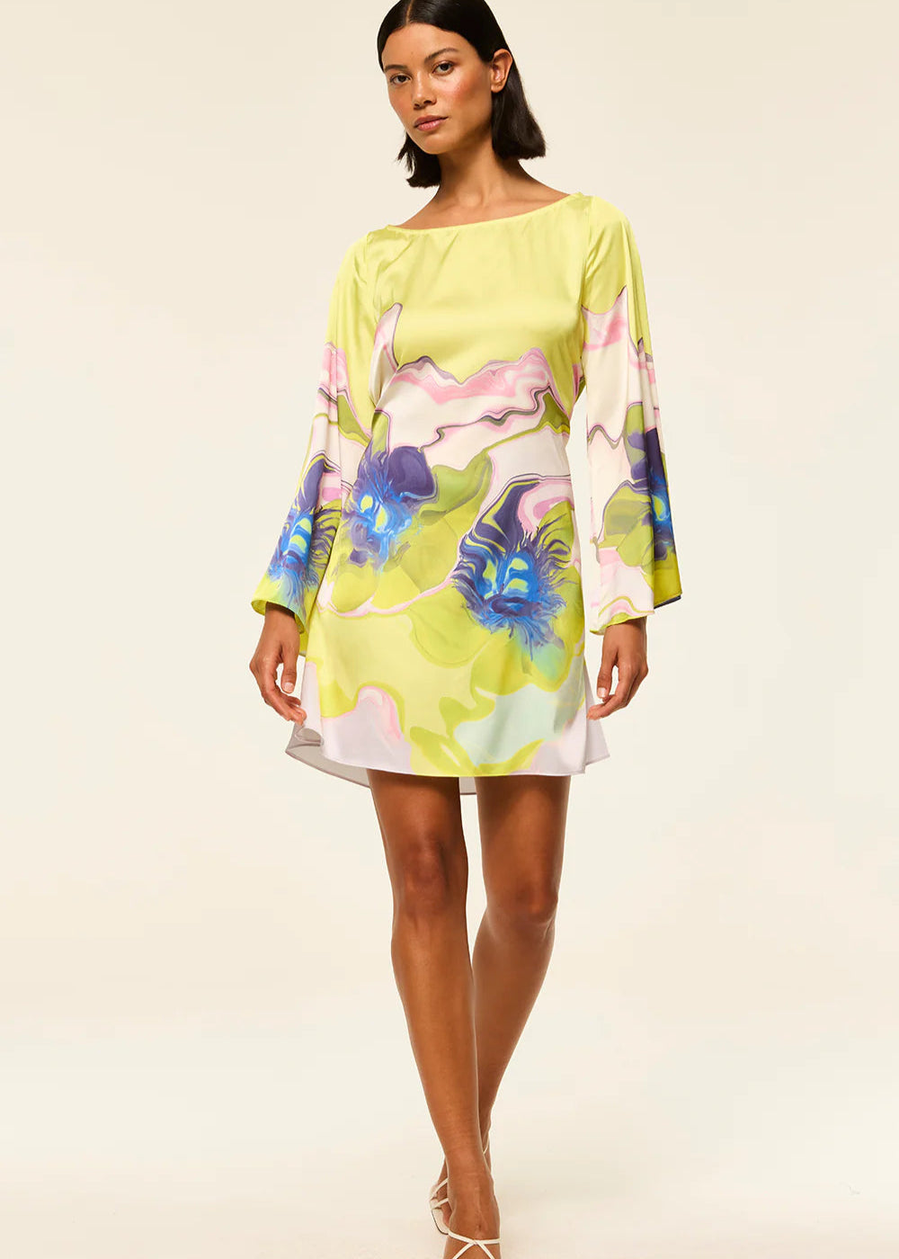 Misa Twiggy Dress Marble Flora