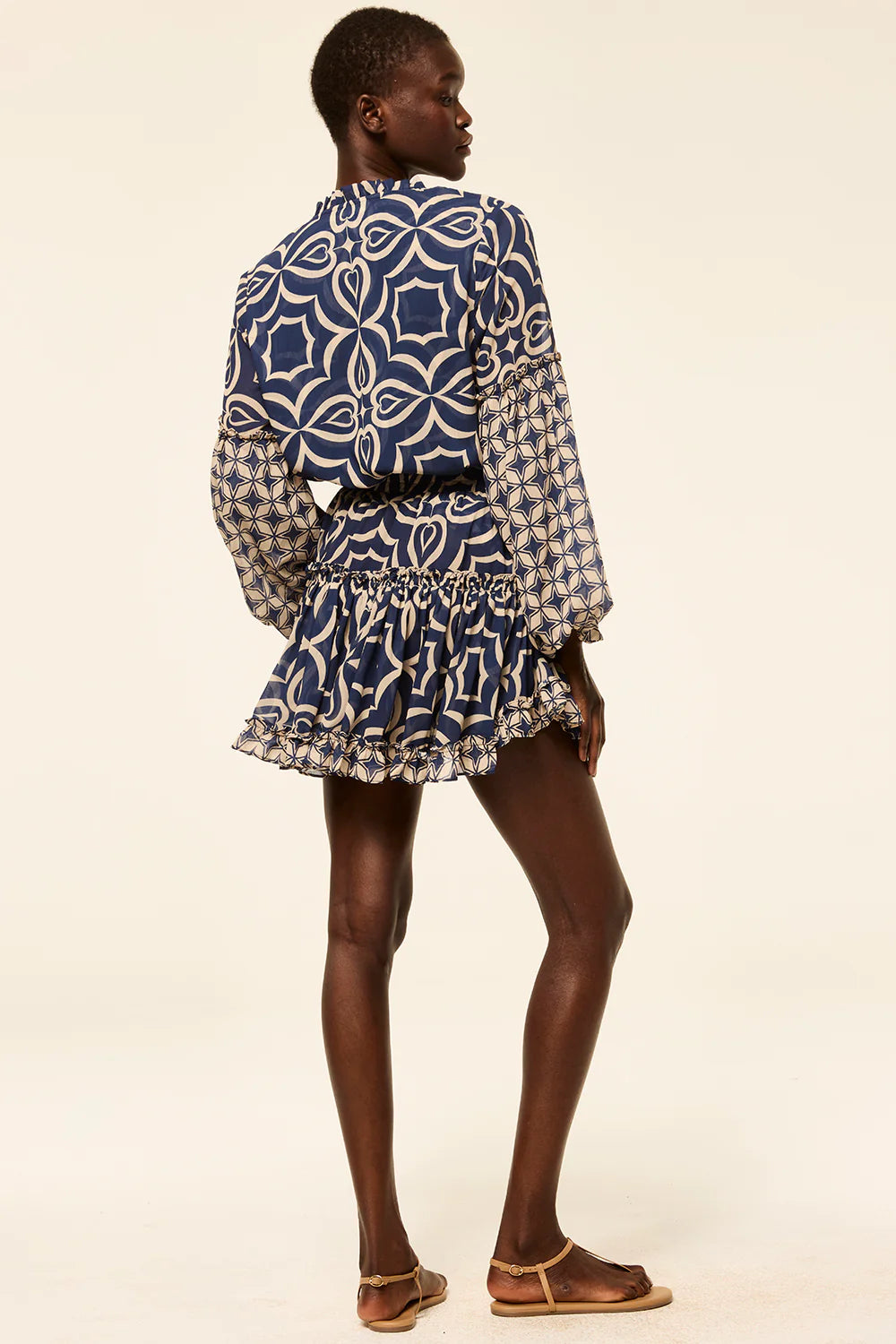 Misa Elisabetta Dress Blue Mosaic