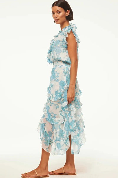 Misa Turquoise Flora Dress 