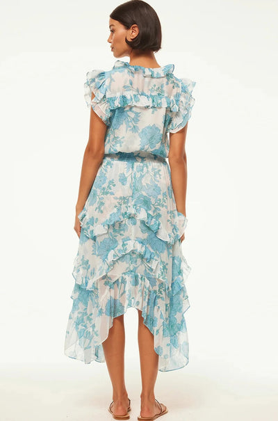 Misa Turquoise Flora Dress 