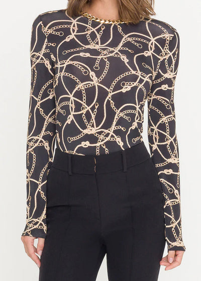 Generation Love Robin Rope Chain Top Black/Gold