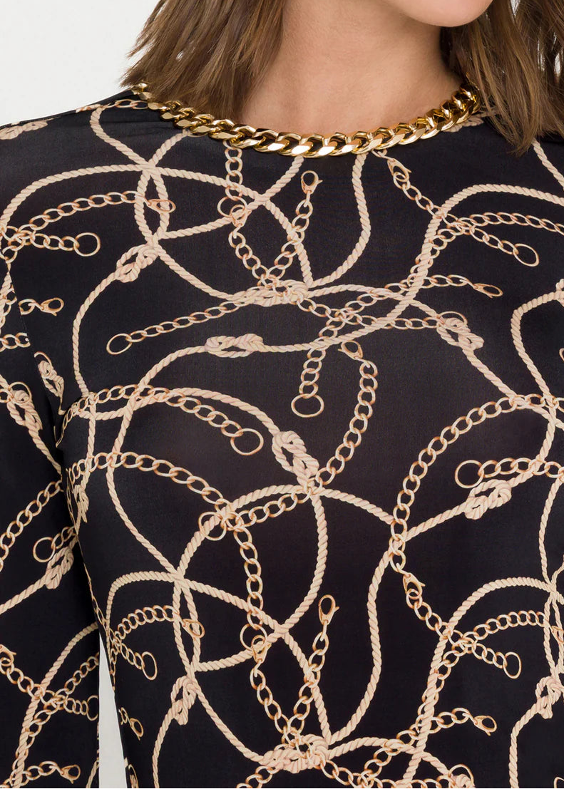 Generation Love Robin Rope Chain Top Black/Gold