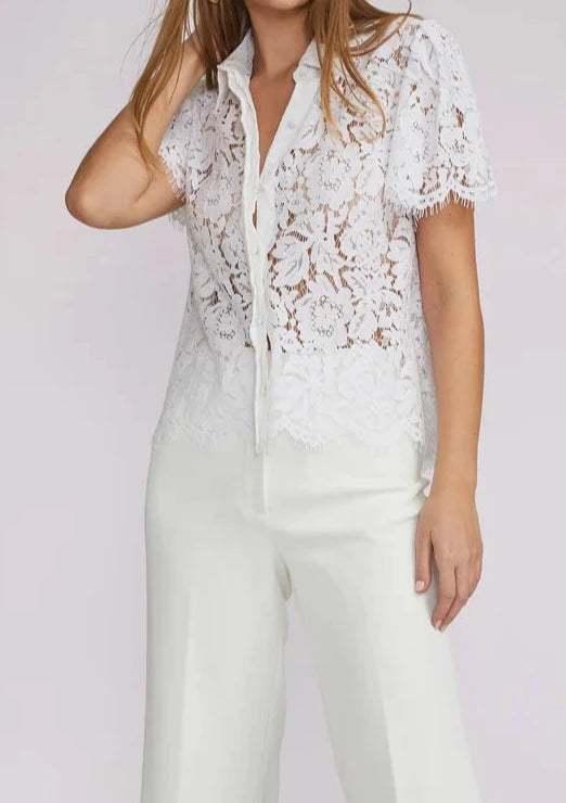 Generation Love Murphy Lace Shirt - White