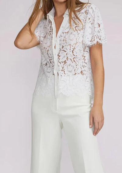Generation Love Murphy Lace Shirt - White