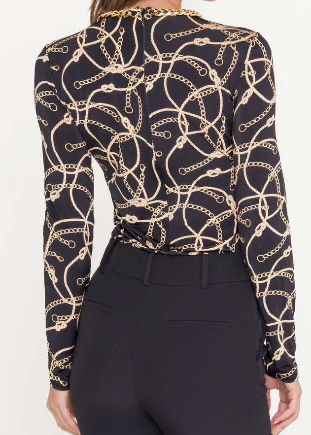 Generation Love Robin Rope Chain Top Black/Gold