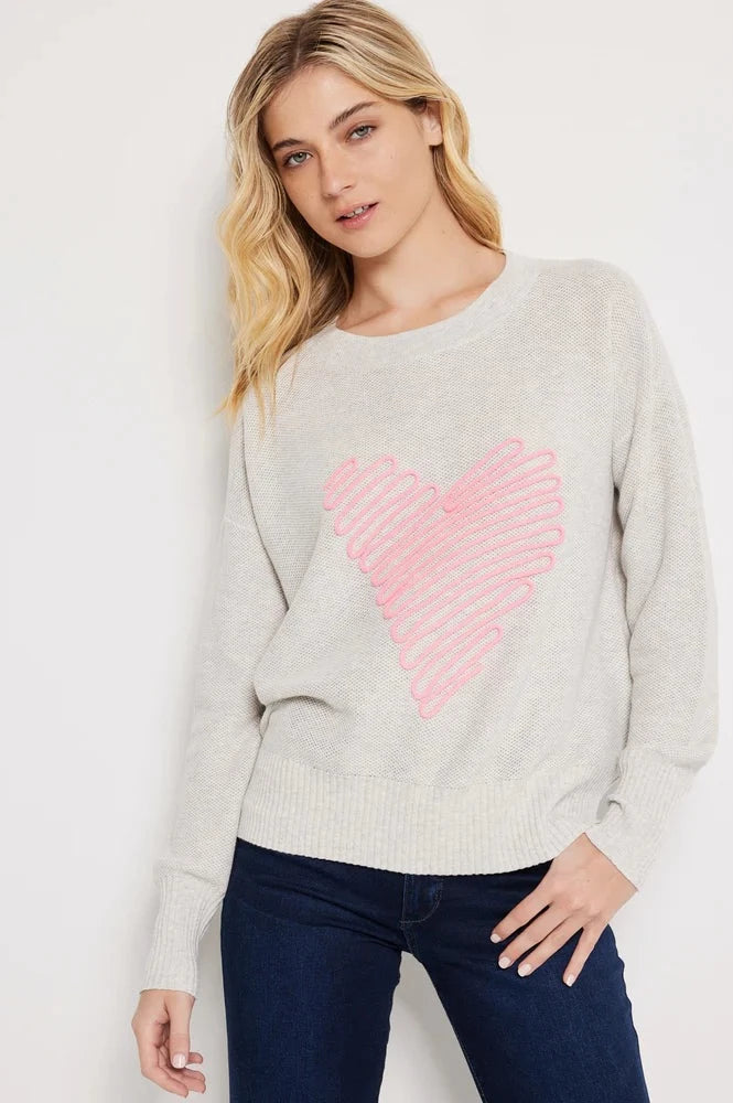 Lisa Todd Heart Strings Sweater - Grey