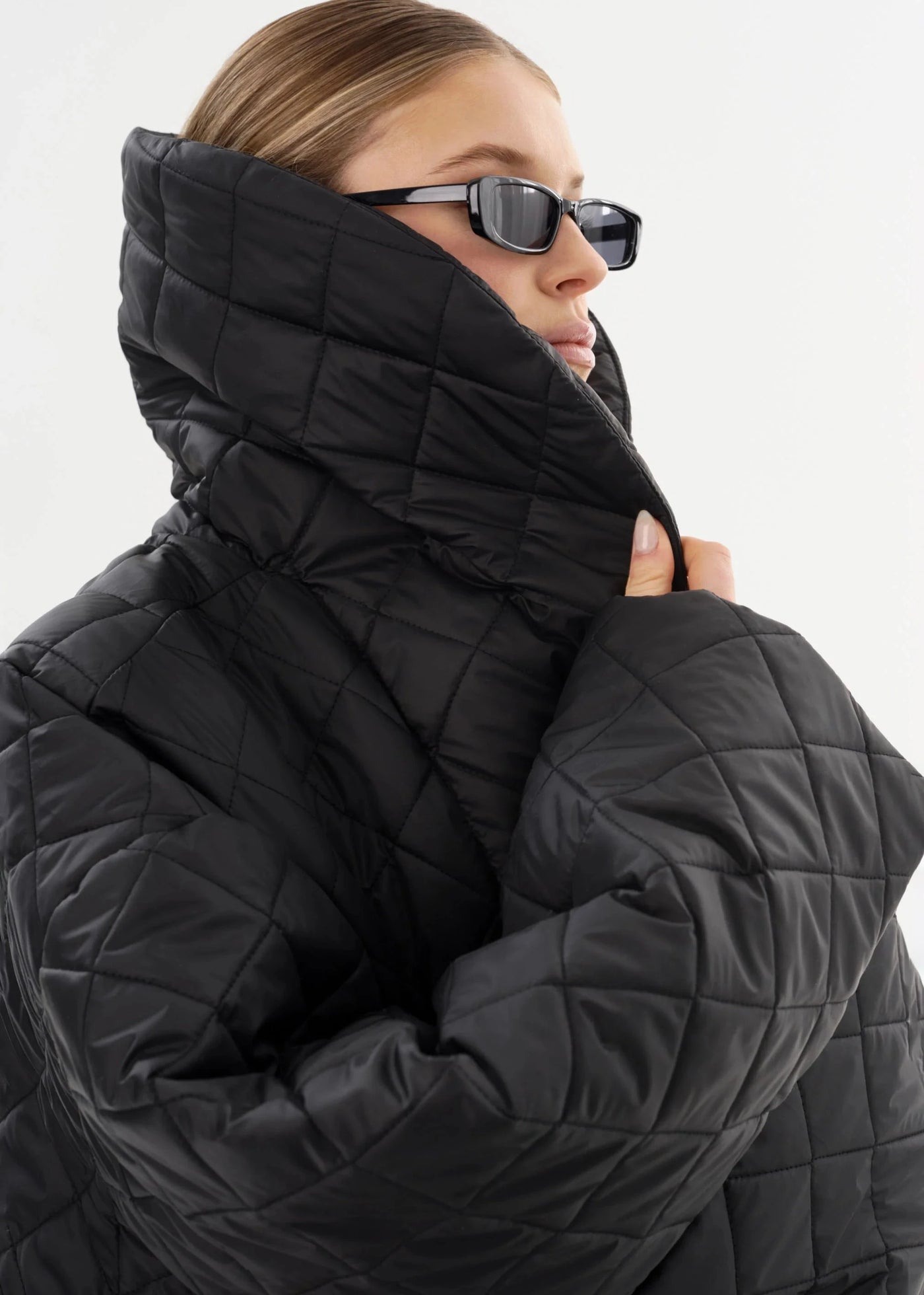 Lamarque Hendrika Quilted Coat Black